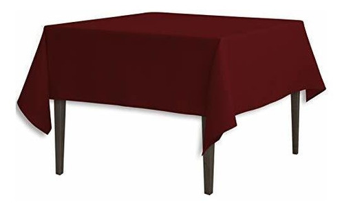 Linentablecloth 70-inch Square Polyester Tablecloth Burgundy