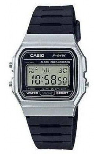 Relógio Casio Digital Unissex - F-91wm-7adf-sc Cor da correia Preto Cor do bisel Preto Cor do fundo Preto