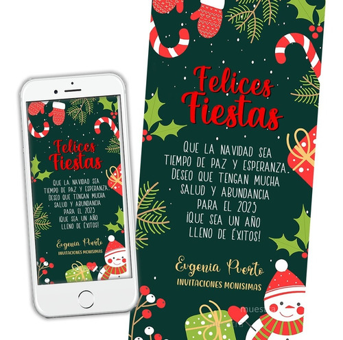 Invitacion Navidad, Posada, Fiesta Navideña, Digital Muñeco