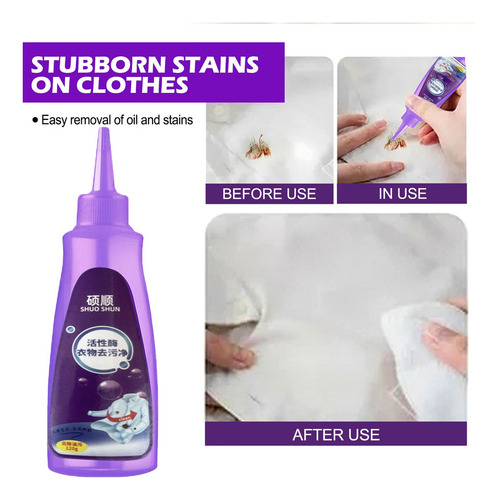 Limpador Enzimático Ativo Para Roupas, Removedor De Manchas