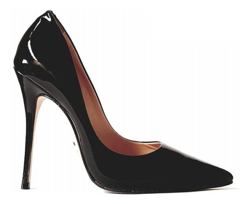 Scarpin Em Verniz Bico Fino Salto Fino 11cm Carrano 143131