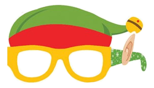 4 Lentes Diseños Variados Navideños Divertido Para Fiestas