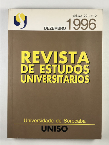 Livro Revista De Estudos Universitarios Universidade De Sorocaba 22 1996 - E5