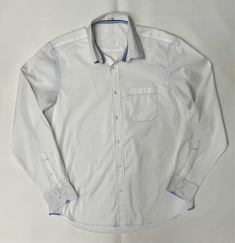 Camisa Bugatchi De Hombre Talla L, Color Blanco