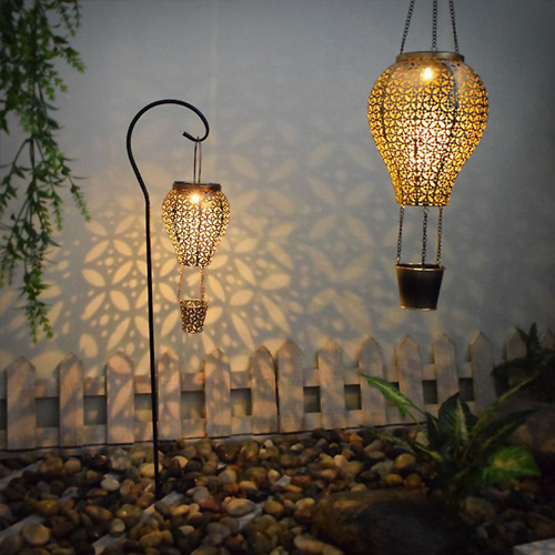 Lâmpada Externa Out Lantern Hollow Flood Iron Solar Lights