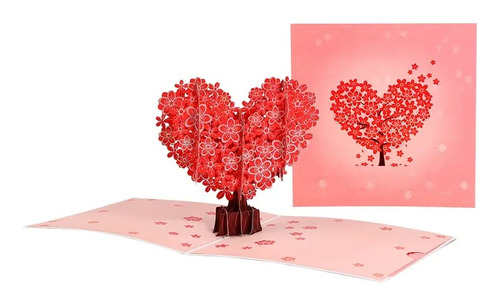 Tarjeta De Regalo O Invitación Cumpleaños Árbol Del Amor 3d!