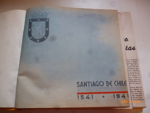 Santiago De Chile 1541-1941 Guillermo Feliu Cruz Ed.