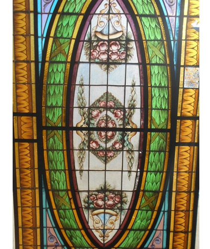 Antigua Cúpula De Hierro Con Vitraux Recto Chapasusadas