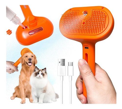 Cepillo Para Gatos Con Spray Autolimpiante Para Mudarse, Eli