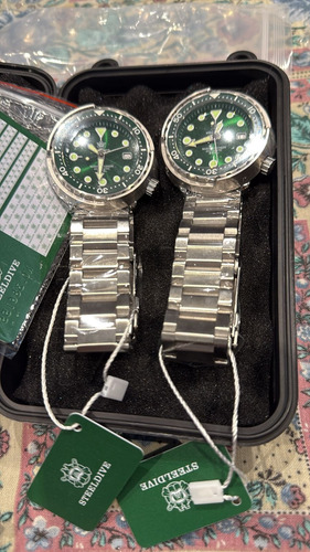 Reloj Steeldive Homage Seiko Tuna Hulk /no Orient/citizen/ Acero Inoxidable Acero Inoxidable Verde Lima (Usado)