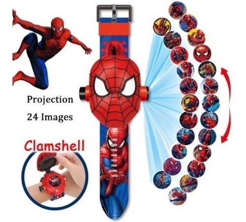 Reloj Proyector De Luz Spiderman Divertido