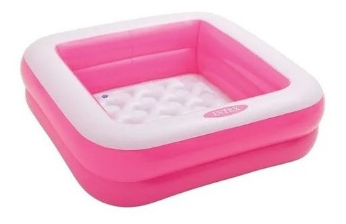 Piscina Quadrada Inflável Infantil 57 Litros - Intex Rosa