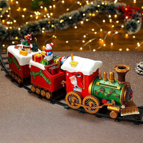 Juego De Tren De Navidad, Juego De Pista De Tren Eléctrico