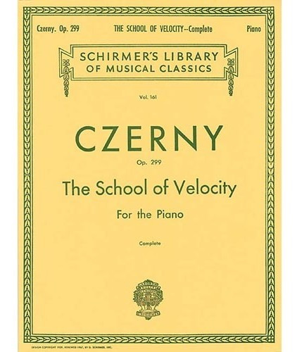 Libro En Inglés Czerny: La Escuela De La Velocidad Op. 299