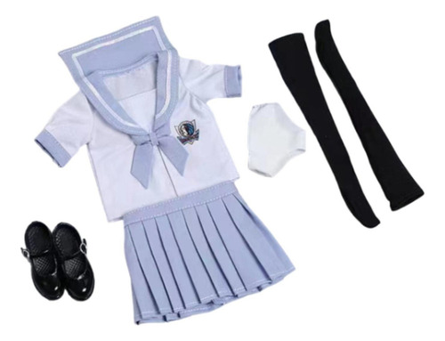 Traje De Uniforme De Colegiala A Escala 1:6, Ropa Para