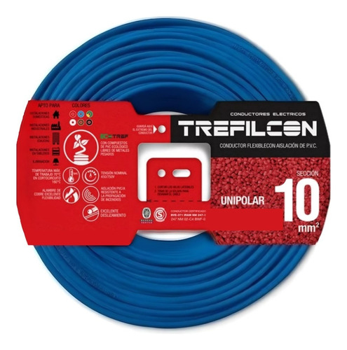 Cable Unipolar 10mm × 100mts Trefilcon (iram)