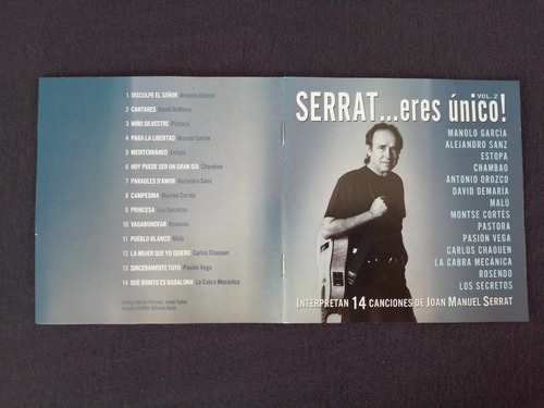 Joan Manuel Serrat Serrat... Eres Único Vol.2 Cd