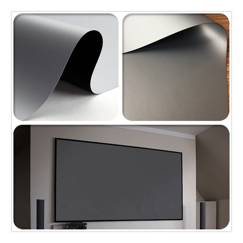 Proyector De Cortina Simple Con Pantalla Antiluz De 80 Pulga