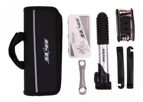 Kit Reparacion Bicleta Parche Solución Llaves Y Estuche