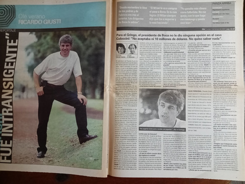 Diario Olé Año 2000 Pekerman Maradona 7/2 E (Usado)