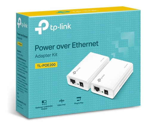 Poe Tp Link Tl Poe200 Inyector Splitter Power Over Ethernet