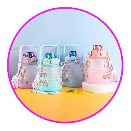 Botella De Agua Marcador Motivacional Kawaii Sticker2d-3d