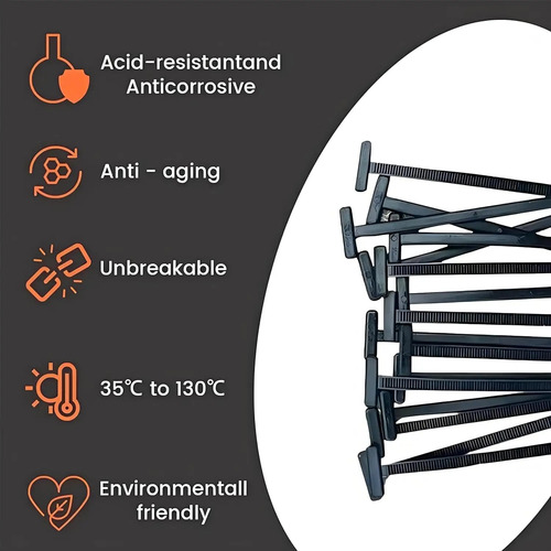 Nylon Universal Cable Tie Buckle, Reusable Nylon Zip Ties 50 Piezas
