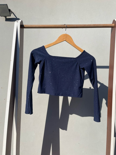 Top Lurex Azul