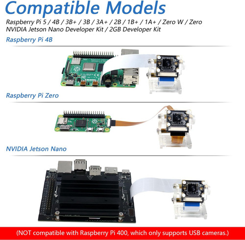 Cámara De 8mp Para Raspberry Pi 5 4 B 3 B B A Zero W Jetson