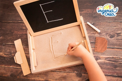 Imagen 2 de 10 de Ingeniacrea Arenero Infantil De Mesa Juguete Niños Pizarrón