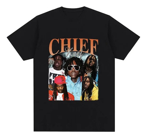 Camiseta De Algodón Con Estampado Del Rapero Chief Keef