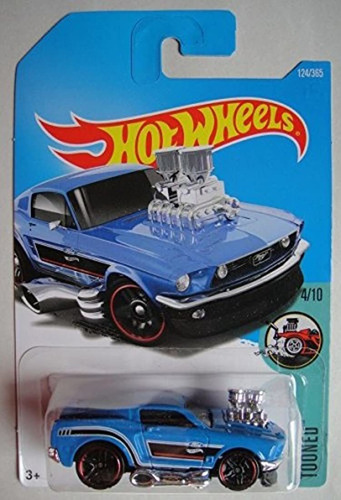 Hot Wheels, 2017 tooned, '68 mustang [azul] 124/365
