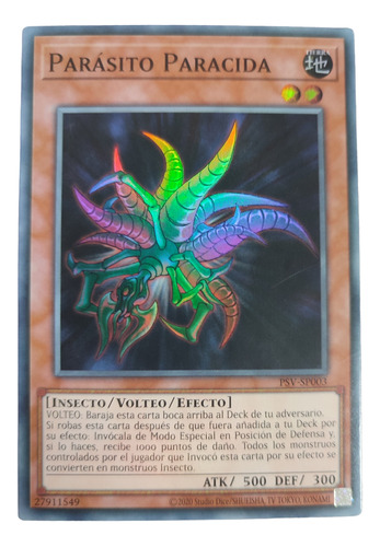 Yugioh Parásito Paracida Súper Rara