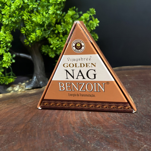 Incenso Golden Nag Cone Cascata - Vijayshree 10 Cones Fragrância Benzoin