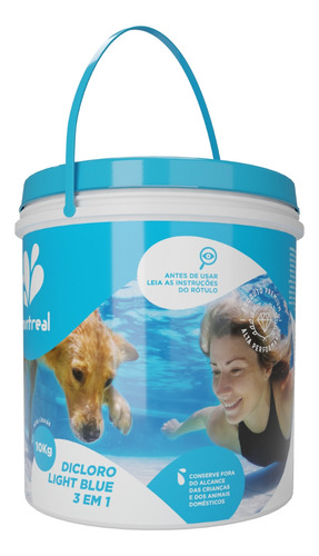 Cloro Para Limpeza Piscina Lightblue Balde 10 Kg