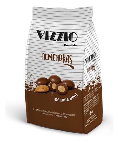 Vizzio Almendras C/chocolate X100g Navidad Golosinar