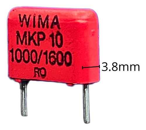 5x Capacitor Poliéster 1k/1600v Mkp10 10% 10mm Wima