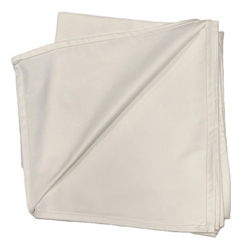Mantel Blanco Rectangular Tela De Gabardina Blanco Lisa