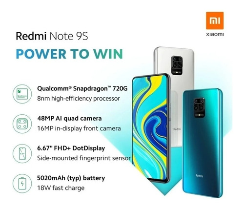 Xiaomi Redmi Note 9s - 4/64 Gb Versión Global (stock Blanco)