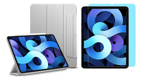 Funda Para iPad 10.2 Magnetica Trifold Y Slot + Vidrio