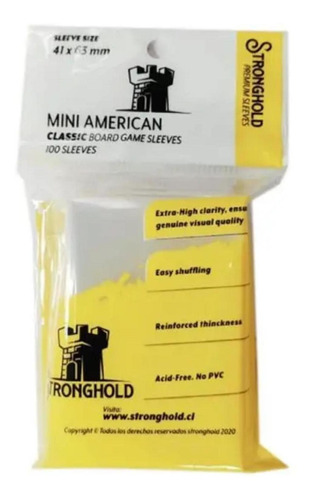 Fundas Stronghold Mini American 41x63mm 100 Un