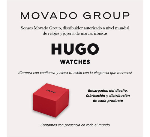 Reloj Hugo Para Hombre 1530346 Silicona Rojo