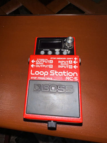 Boss Loop Station Rc-5 Rojo Rojo (Usado)