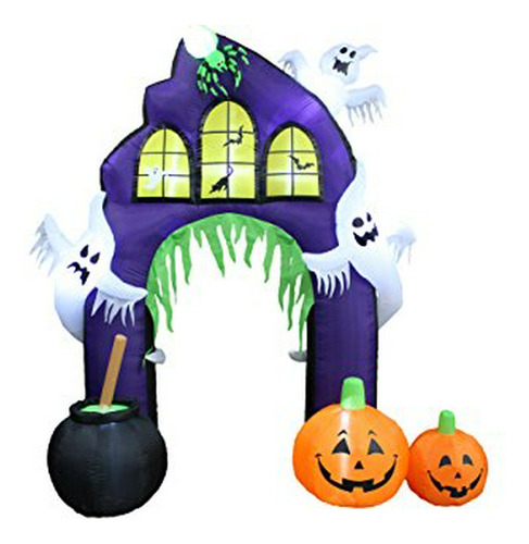 Arco Castillo Inflable Halloween 9 Pies.