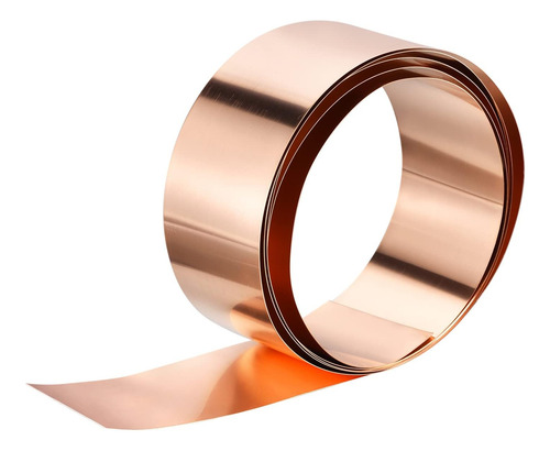 Rollo De Lámina De Cobre De 3500 Mm X 100 Mm X 0,8 Mm,...