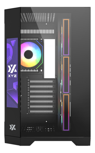 Gabnete Gamer Xyz Neutron Black 4fans A-rgb 120mm Controlador Dual Chamber Con Pantalla Led 9 pulgadas