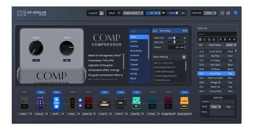 Pedal De Efectos MĂșltiples Valeton Gp-200jr Multi Effects Mu