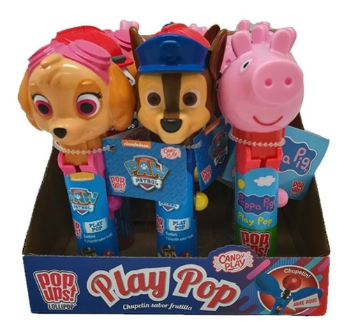 Chupetin Paw Patrol Peppa Golosina Candy Bar Pez Kinder X 12