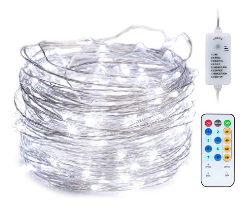 Luces De Cadena De Hadas Usb, 66ft 200led Luces De Hada...