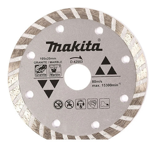 Disco Diamantado 105mm X 20mm Makita D-42553 Color Plateado